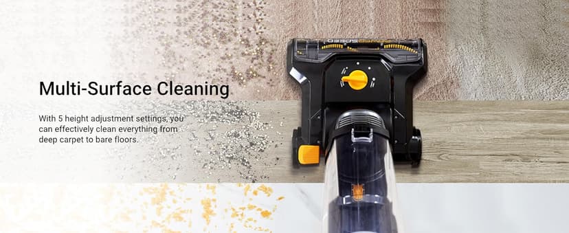 EUREKA PowerSpeed Lightweight Powerful Upright Vacuum Cleaner for Carpet and Hard Floor, Pet Turbo, Black,Yellow