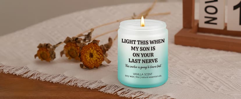 GSPY Scented Candle, Daughter in Law Gifts - Christmas, Birthday Gifts for Daughter in Law, Sons Girlfriend - DIL Present from Mother in Law - Funny Wedding, Bridal Shower Presents for Future New DIL