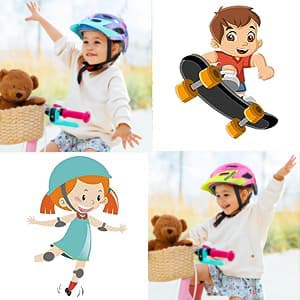 Kids Helmet, Exclusky Kids Bike Helmet Adjustable Safety Lightweight Children Bicycle Helmet for Kids Skating Cycling Scooter Boys and Girls Bicycle Helmets Ages 5-8-14