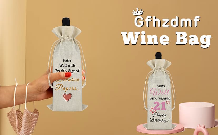 Thank You Gift for Mother Women Wine Bag Wine Gift Bag Mother's Day Appreciation Gift for Mom To Be New Mommy Birthday Thanksgiving Christmas Gift for Her Godmother Mother in Law Burlap Wine Wrap Bag