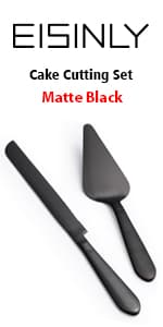 Cake Cutting Set for Wedding, Elegant Cake Knife and Server Set with Thickened Stainless Steel Rounded Edges, Cake Cutter Pie Spatula for Birthday Anniversary Christmas, 2 Pcs, Gold