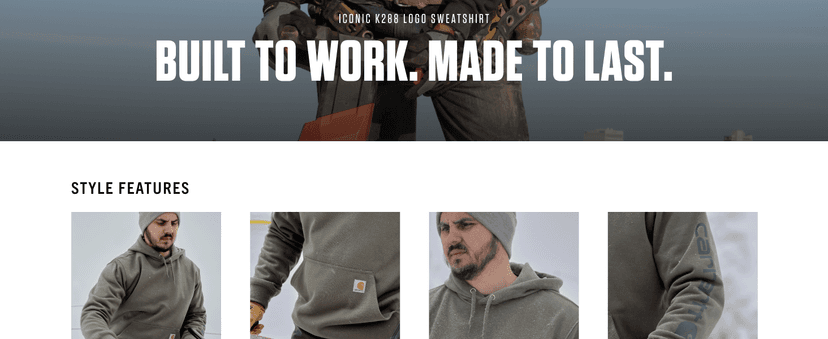 Carhartt Men's Midweight Signature Sleeve Logo Hooded Sweatshirt