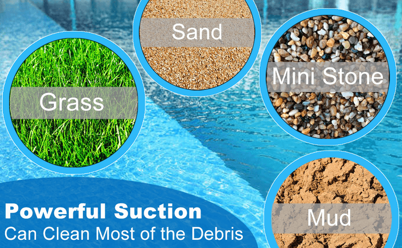 Hot Tub Vacuum Spa Vac, Manual Spa Vacuum Wand Cleaner 10ft Cordless Pool Cleaner, Hot Tub Suction Pipe Siphon Constant Suction, Handheld Flexible Hose for Dirt,Grass, Debris with 3 Cleaner Heads