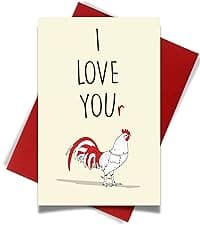 Cheerin Anniversary Day Cards for Him and Her - Romantic Greeting Card with Envelope - Sweet Birthday Card for Husband Wife Girlfriend Boyfriend