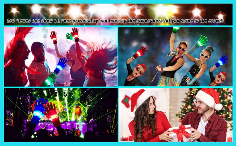 LED Gloves Toys for Boys Age 8-10 Light Up Gloves for Kids, Easter Gift Cool Fun Toys for 8-13 Year Old Boys Girls, Toys for Ages 8-13 LED Gloves Toys for Coolest 12 Year Old Boy Gifts