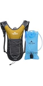 Teton Oasis/Trailrunner Hydration Backpack – Lightweight Water Pack with 2L/3L Bladder for Hiking, Running, Cycling, Biking – 2L/18L/22L Sizes – Sewn-in Rain Cover – Fits Men and Women