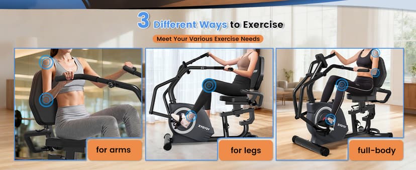 Recumbent Exercise Bike, Recumbent Stationary Bike for Home, Recumbent Bike with 400LB Weight Capacity Whisper-Quiet 16 Levels Magnetic Resistance Heart Rate and Multi-Function LCD Comfortable Seat