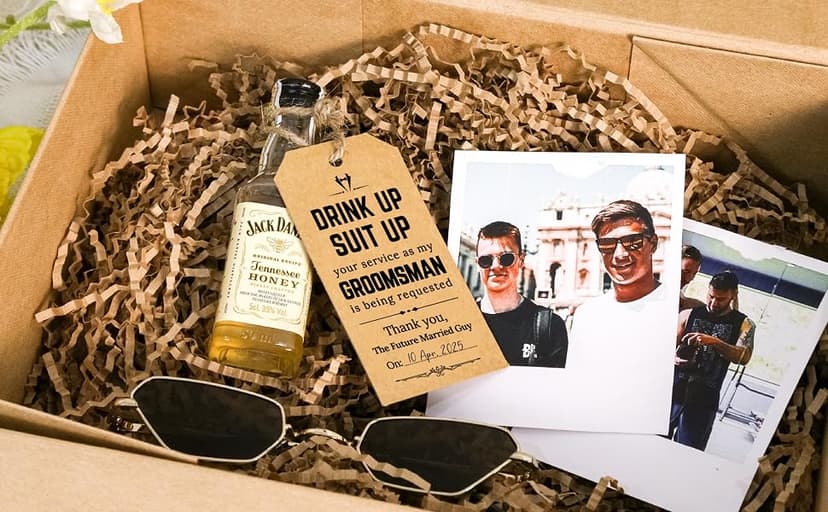 10 tags total, will you be my groomsman ask, best man proposal, wedding party gift, pairs with a gift box STOFINITY Groomsmen Proposal Tags, 8 Groomsman and 2 Best Man Cards B0DJX3NVT5