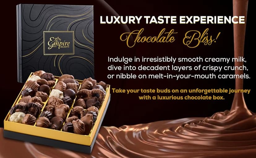 Scotch Whiskey Caramels & Glass Decanter - Him & Her, Premium Salted Caramel, Chocolate Candy Delights Gourmet Collection, Father’s Day Gift Basket for Men, Boyfriend, Husband, Dad