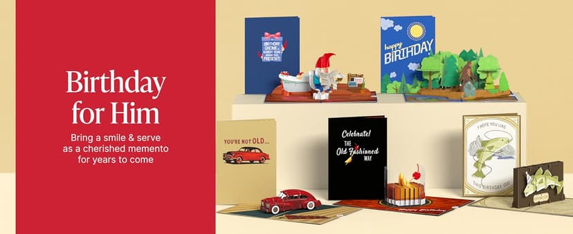 Lovepop Birthday Pop-Up Card for Her, Him, Girls, Boys - 3D Celebration Cards - Yay Happy Birthday - 5" x 7" - Blank Notecard & Envelope Included