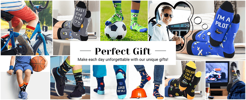 Zmart Men Women Funny Socks - Outdoorsman Gifts for Racing Golfing Hunting Lovers