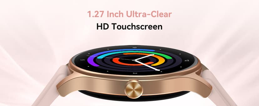 Smart Watches for Women (2 Bands), 1.27" Round Fitness Watch for Android iPhone with Bluetooth Calls (Make/Answer), AI Voice Command, Heart Rate/SpO2/Sleep Monitor, 12 Days Battery, IP68 Waterproof