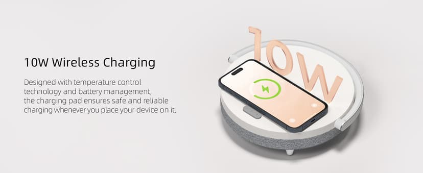 EZVALO Gift for Her, Music Table Lamp with Wireless Charger, 4 in 1 Touch Bedside Lamp, Portable Bluetooth Speaker, Phone Holder, Dimmable LED Night Lights Birthday Gifts for Women, Men, Dad, Mom