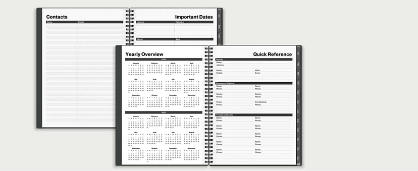 Dunwell 2026 Planner Book 8.5x11, Weekly Monthly Calendar, Jan to Dec, Large Daily Organizer with Laminated Tabs, Bookmark, Notes Section & Stickers
