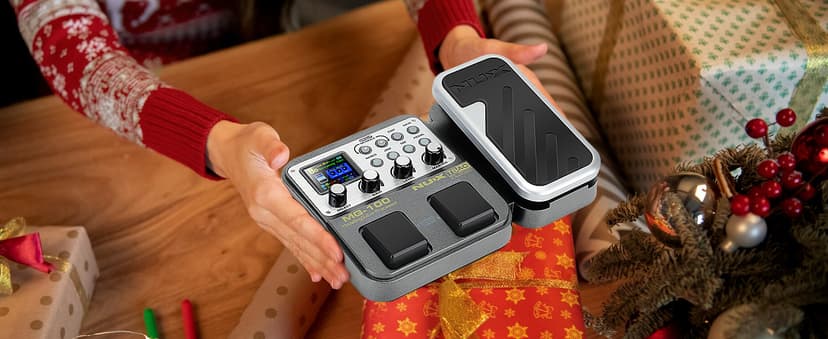 MG-100 Professional Multi Effects Guitar Pedal, Electric Guitar Effects Pedal with 58 Effects, Guitar Effects Processor with Wah Pedal for Sound Di Box Electric Guitar Bass Loop Amplifier Tube Pedal