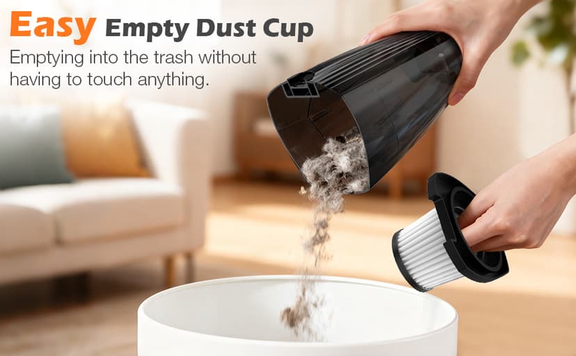 Zefiro 600W 28kpa Small Corded Stick Vacuum,16Ft Corded Handheld Vacuum Cleaners for Home, Hard Floor, Carpet, Pet Hair,Dorm,RV