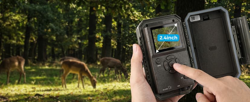 P70 (Non-Cellular,Non-WiFi) Trail Camera, 64MP 1296p, Game Cameras with No-Glow IR Night Vision, Motion Activated, Waterproof for Wildlife Deer Cams, Hunting