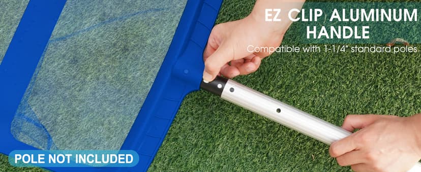 Poolvio Professional Pool Net, Upgraded Self-Repair Heavy Duty Nylon Mesh, Pool Skimmer Net with Extra Wide Scoop Edge, Pool Nets for Cleaning Leaves, Debris(No Pole)