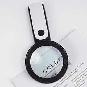 JMH Magnifying Glass with Light, 30X Handheld Large 18LED Cold and Warm Light with 3 Modes, Illuminated Magnifier for Seniors Reading, Inspection, Coins, Jewelry, Exploring