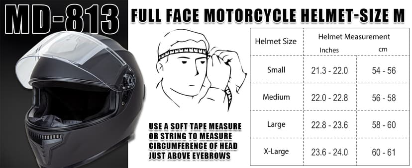Cartman DOT Approved Motorcycle Helmet - Full Face Helmet