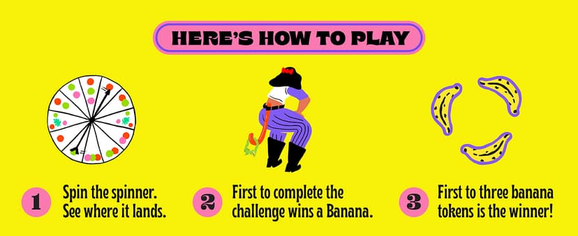 It's Bananas! The Monkey Tail Game - Funny, Fun Party & Family Board Game for Kids, Stocking Stuffer, Christmas, Thanksgiving, White Elephant, Girls Night, Birthday Gift, Gag, Novelty