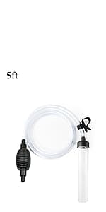 5ft-S Aquarium Siphon Vacuum Cleaner for Fish Tank Cleaning Gravel & Sand