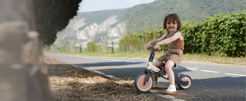 Toddler Trike with Push Handle Lets Parents Steer and Converts to Balance Bike, Fun Outdoor Toy for Boys and Girls, Khaki newyoo TR007 5-in-1 Tricycle for Toddlers 1-3, Toddler Bike, Birthday Gift B0CWLTLC2F