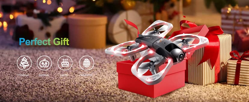 S3 WiFi FPV 6-Axis Gyro & 360° Flip Drone with 480P HD Camera for Beginners (White)