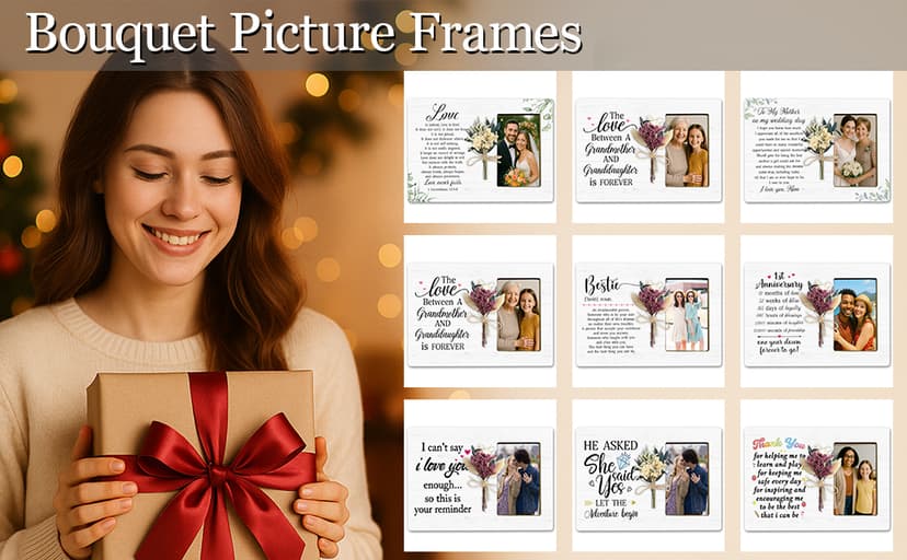 Soul Sister Gifts Picture Frame for BBF Friends Bestie, Long Distance Friendship Wooden Picture Frames