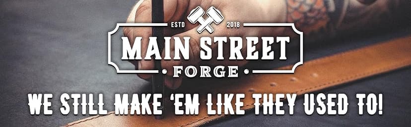 Main Street Forge All American Leather Belt | Made in USA | Men's Heavy Duty Work Belt | EDC Belt
