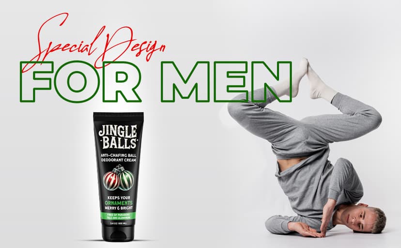 Pelto Jingle Anti-Chafing Cream Ball Deodorant for Men. 2024 Stocking Stuffers for Men Christmas Gifts For Husband Boyfriend, Unique Gifts for Him. White Elephant Gift Dad Boyfriend Secret Santa