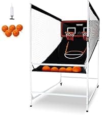 VEVOR Foldable Basketball Arcade Game, 2 Player Indoor Basketball Game, Home Dual Sport with 5 Balls, 8 Game Modes, Electronic Scoreboard, and Inflation Pump,Adults