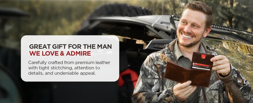 BULL GUARD Mens RFID Blocking Bifold Wallet Soft Genuine Leather Brown Western | Secure and Durable Extra Capacity Billfold with 11 Credit Cards, Flip Up ID