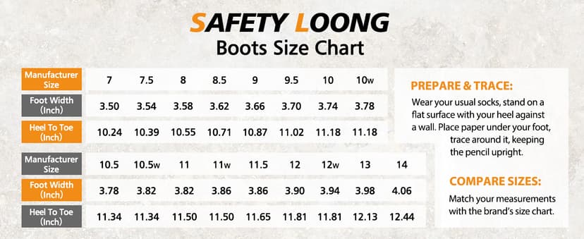 SAFETY LOONG Moc Toe Work Boots for Men Soft Toe Comfortable Full-Grain Leather 6" Non Slip and Water Resistant Safety Ankle Workboots