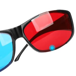 BIAL Red-blue 3D Glasses/Cyan Anaglyph Simple style 3D Glasses 3D movie game-Extra Upgrade Style