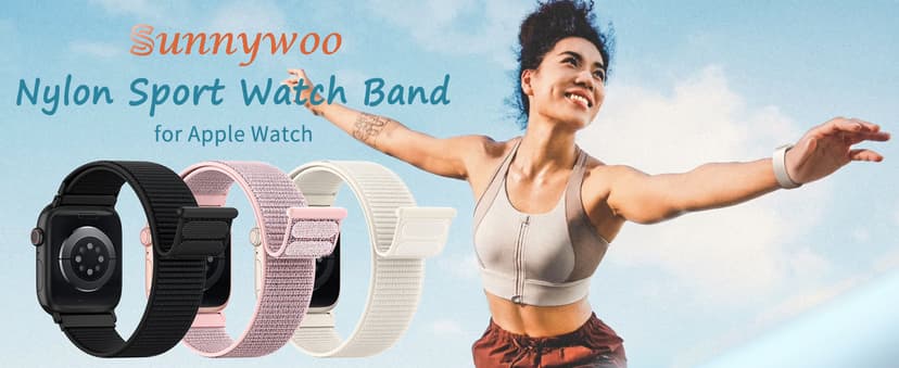 Nylon Loop Sport Band Compatible with Apple Watch Bands 38mm 40mm 41mm 42mm for Women Men, iWatch Wrist Straps for Se, Series 11 10 9 8 7, Breathable, Soft Band Ideal for Outdoor