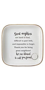 Scwhousi Ring Dish Jewelry Tray for Friend Mom Sister Maid of Honor,Birthday Mother's Day Christmas Gifts