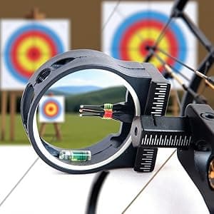 TOPOINT ARCHERY 3 Pin Bow Sight - Fiber, Brass Pin, Aluminum Machined - Right and Left Handed