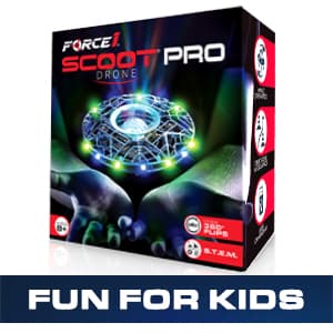 Force1 Scoot Pro Hand Operated Drone for Kids or Adults- Induction Hands Free Motion Sensors Mini Drones with Bright LED Projection, 360 Flips, Easy Indoor Small UFO Flying Orb Ball Drone Toy for Boys Girls