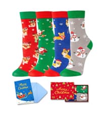 HAPPYPOP Christmas Socks for Kids Adult - Xmas Socks Stocking Stuffers for Boys Girls