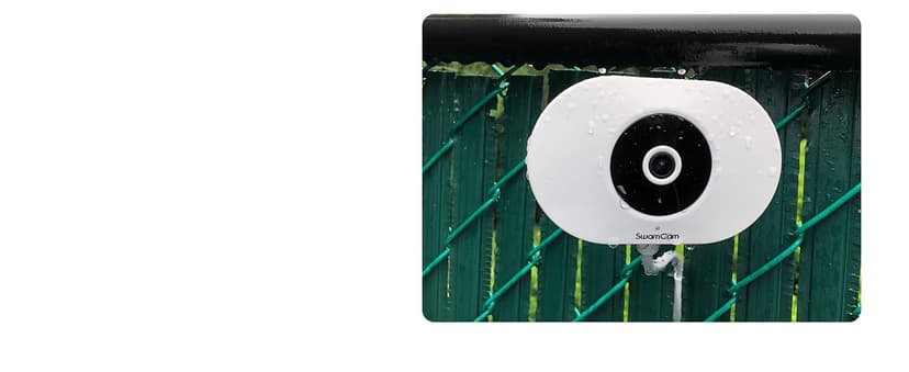 SwamCam Pool Alarm Wi-Fi Camera System – ASTM F2208 Certified – Smart Pool Safety for In-ground & Above-Ground Pools – Real-Time Alerts, Live View, Built-in Wi-Fi Repeater