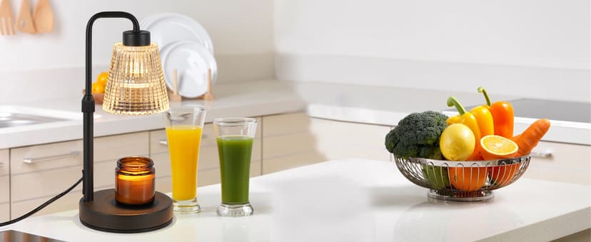 Candle Warmer Lamp with Timer Dimmable, Birthday Gifts for Women Mom, House Warming Gifts New Home Decor, Wax Melt Warmer for Jar Candles with 2 Bulbs