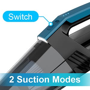 Cordless Car Vacuum Lightweight High Power Handheld Vacuum Cleaner with LED Light, Hand Vacuum for Car Home Office and Pet Hair, BlackBlue