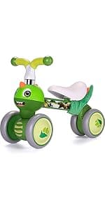 YGJT Baby Balance Bike Toys for 1 Year Old, Birthday Gifts for Boys and Girls, Silent Wheels & Non-Pedal Baby Walker Riding Toys for 10-36 Months Toddlers, Kids First Bike Gifts Spotty Dog B07RFLR3VY