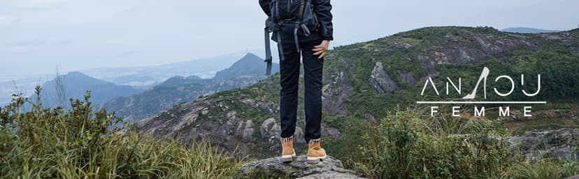 ANJOUFEMME Work Hiking Boots for Women Waterproof - Womens Outdoor Ankle Boots Lightweight Snow Winter Boots for Trekking Walking