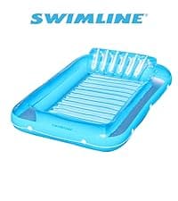 SWIMLINE Suntan Tub, Classic Inflatable Tanning Lounge Float with Adjustable Pillow, 71" Long - Outdoor Floating Lounger for Lake, River, Beach & Swimming Pool, Includes Rope Surround & Repair Patch