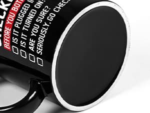 YHRJWN Tech Support Gifts Checklist Mug, Christmas Gifts for IT Tech Guys, Technicians, Programmers, Funny Gift for IT Lovers, Engineers - Computer Geek Novelty Cup Coffee Mug 11 Oz