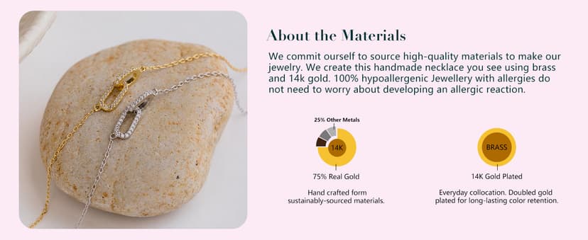 Freekiss Gold Pendant Necklace for Women, Dainty Diamond Necklaces for Women Simple 14K Gold Plated Paperclip Choker Necklaces Cute Minimalist Open Oval Necklaces Gold Jewelry for Women Gifts