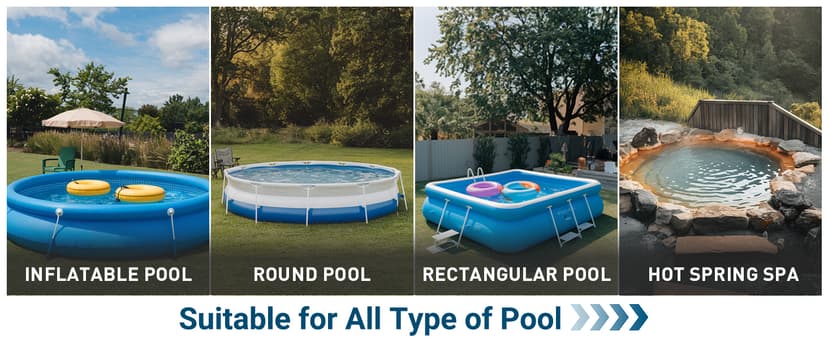 16000 BTU Swimming Pool Heat Pump 5000 Gallon Electric Pool Heater for Above Ground Pool 5KW Heating or Cooling WiFi Control Timer Pool Heater 120V 60Hz