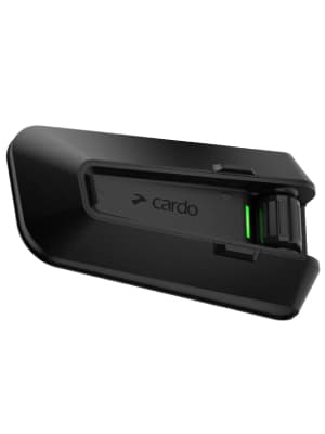 Cardo PACKTALK PRO Motorcycle Helmet Communication System Intercom, Crash Detection, Auto On/Off, Air Mount, 45mm Speakers, Single Pack